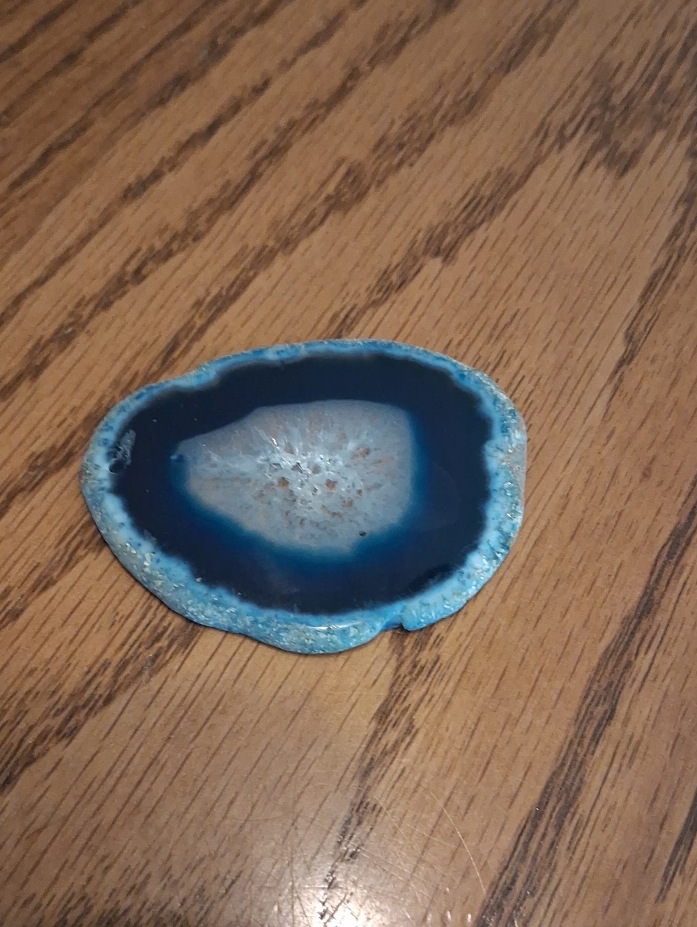 Blue Agate Geode Slice